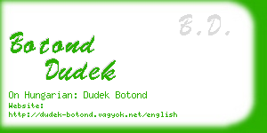 botond dudek business card